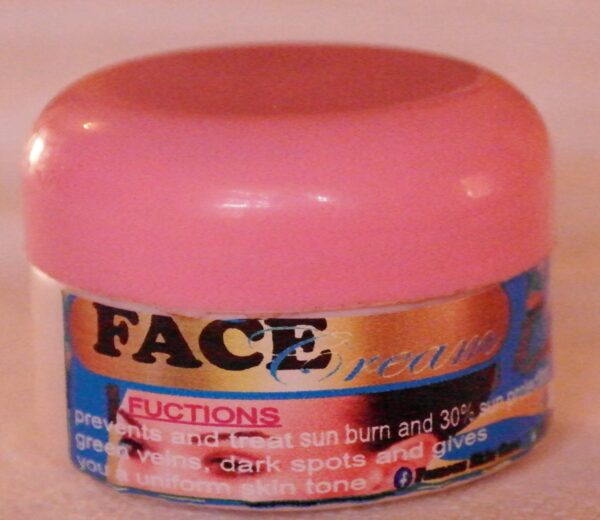 Face Cream prevents and treat sun burn and 30% sun protection, green veins, dark spots and gives uniform skin tone