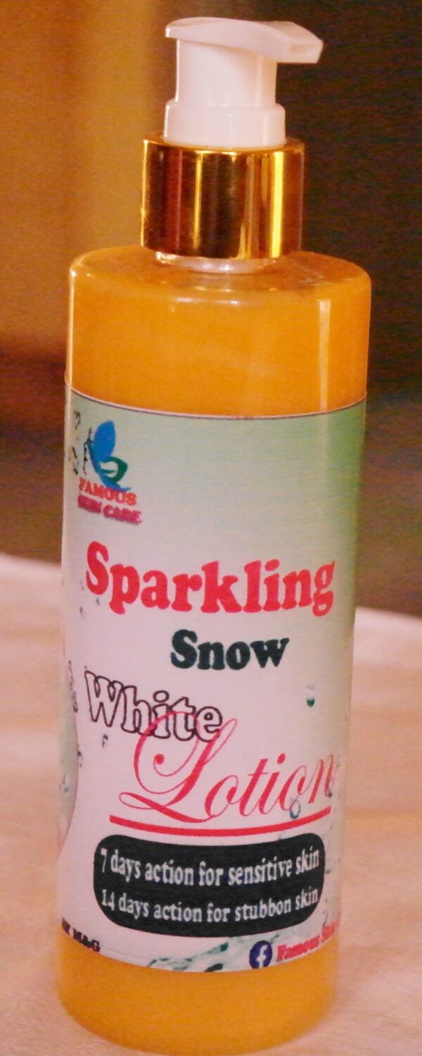 Redemption snow white lotion This beauty is design to give shine to the skin, repair, treat green vein, stretch marks, dark spots and even out body skin tone. Which gives a uniform complexion from head to toes without compromising skin complexion.